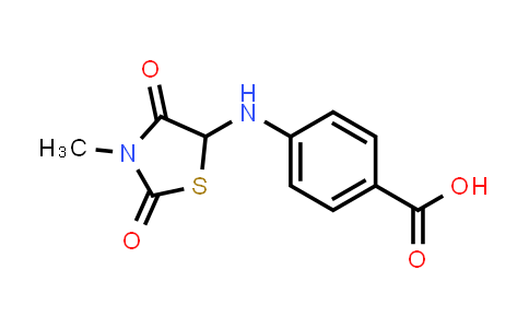 4-((3-Methyl-2,4-dioxothiazolidin-5-yl)amino)benzoic acid