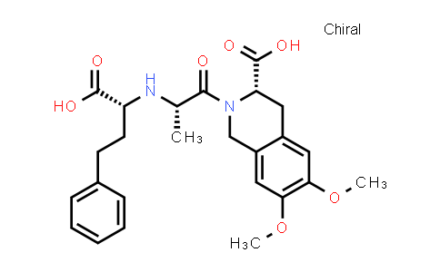 (S)-2-((S)-2-(((R)-1-Carboxy-3-phenylpropyl)amino)propanoyl)-6,7-dimethoxy-1,2,3,4-tetrahydroisoquinoline-3-carboxylic acid
