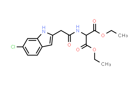 Diethyl 2-(2-(6-chloro-1H-indol-2-yl)acetamido)malonate