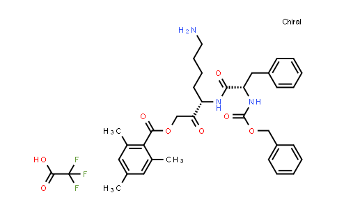 (S)-7-Amino-3-((S)-2-(((benzyloxy)carbonyl)amino)-3-phenylpropanamido)-2-oxoheptyl 2,4,6-trimethylbenzoate 2,2,2-trifluoroacetate