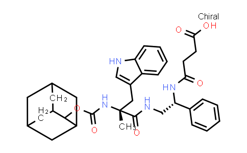 4-(((R)-2-((R)-2-(((Adamantan-2-yloxy)carbonyl)amino)-3-(1H-indol-3-yl)-2-methylpropanamido)-1-phenylethyl)amino)-4-oxobutanoic acid