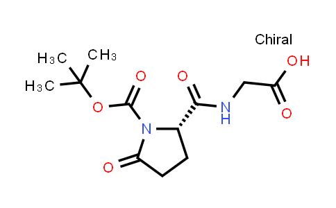 (S)-2-(1-(tert-Butoxycarbonyl)-5-oxopyrrolidine-2-carboxamido)acetic acid