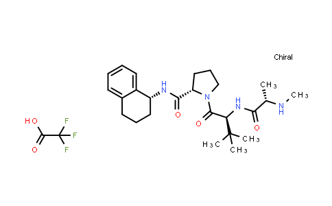 (S)-1-((S)-3,3-Dimethyl-2-((S)-2-(methylamino)propanamido)butanoyl)-N-((R)-1,2,3,4-tetrahydronaphthalen-1-yl)pyrrolidine-2-carboxamide 2,2,2-trifluoroacetate