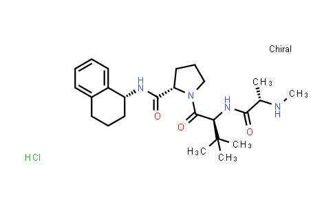 (S)-1-((S)-3,3-Dimethyl-2-((S)-2-(methylamino)propanamido)butanoyl)-N-((R)-1,2,3,4-tetrahydronaphthalen-1-yl)pyrrolidine-2-carboxamide hydrochloride