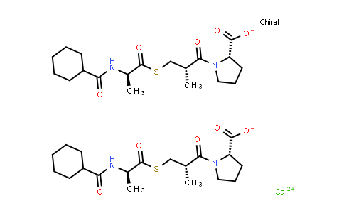 Calcium (S)-1-((S)-3-(((R)-2-(cyclohexanecarboxamido)propanoyl)thio)-2-methylpropanoyl)pyrrolidine-2-carboxylate