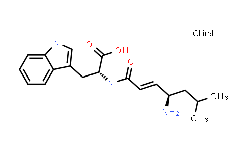 (R)-2-((R)-4-Amino-6-methylhept-2-enamido)-3-(1H-indol-3-yl)propanoic acid