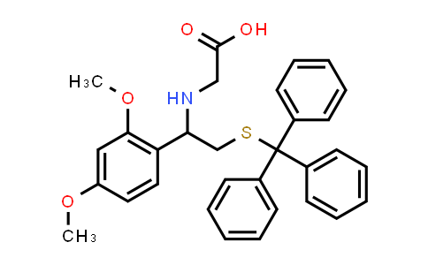 2-{[1-(2,4-dimethoxyphenyl)-2-[(triphenylmethyl)sulfanyl]ethyl]amino}acetic acid