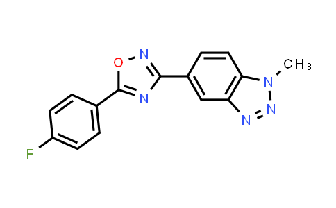 1H-Benzotriazole, 5-[5-(4-fluorophenyl)-1,2,4-oxadiazol-3-yl]-1-methyl-