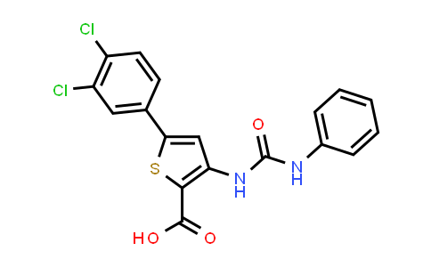 2-Thiophenecarboxylic acid, 5-(3,4-dichlorophenyl)-3-[[(phenylamino)carbonyl]amino]-