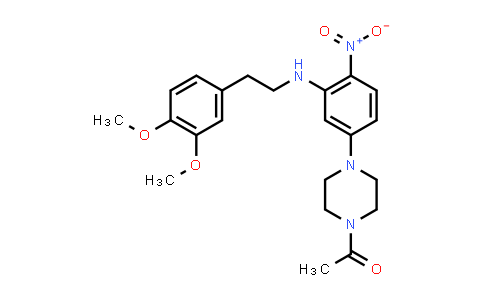 Ethanone, 1-[4-[3-[[2-(3,4-dimethoxyphenyl)ethyl]amino]-4-nitrophenyl]-1-piperazinyl]-