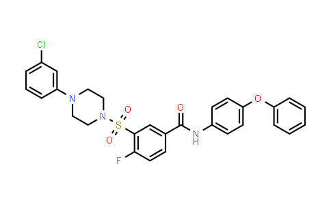 Benzamide, 3-[[4-(3-chlorophenyl)-1-piperazinyl]sulfonyl]-4-fluoro-N-(4-phenoxyphenyl)-