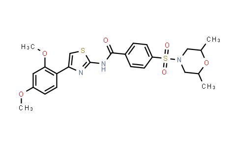 Benzamide, N-[4-(2,4-dimethoxyphenyl)-2-thiazolyl]-4-[(2,6-dimethyl-4-morpholinyl)sulfonyl]-