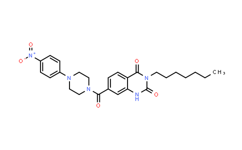 2,4(1H,3H)-Quinazolinedione, 3-heptyl-7-[[4-(4-nitrophenyl)-1-piperazinyl]carbonyl]-