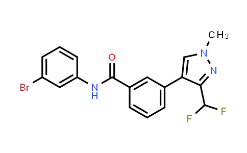 N-(3-bromophenyl)-3-(3-(difluoromethyl)-1-methyl-1H-pyrazol-4-yl)benzamide