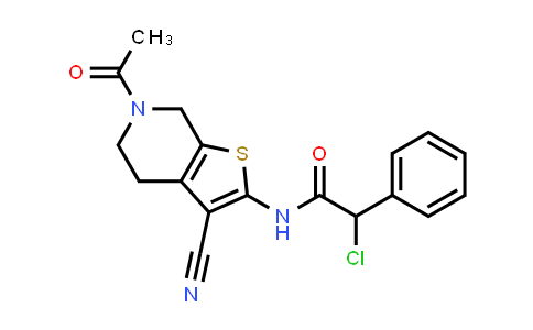 N-(6-acetyl-3-cyano-4,5,6,7-tetrahydrothieno-[2,3-c]pyridin-2-yl)-2-chloro-2-phenylacetamide