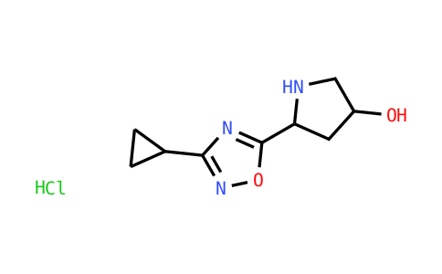 5-(3-Cyclopropyl-1,2,4-oxadiazol-5-yl)pyrrolidin-3-ol hydrochloride
